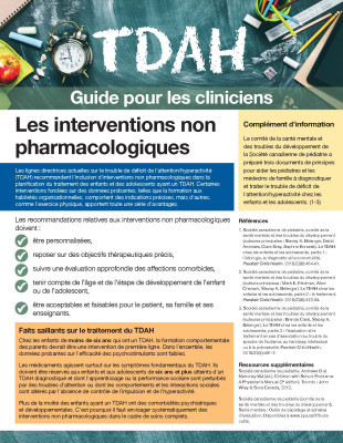 Guide pour les cliniciens : Les interventions non pharmacologiques