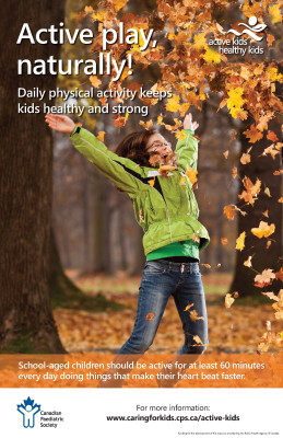 Active Kids, Healthy Kids poster: School aged children